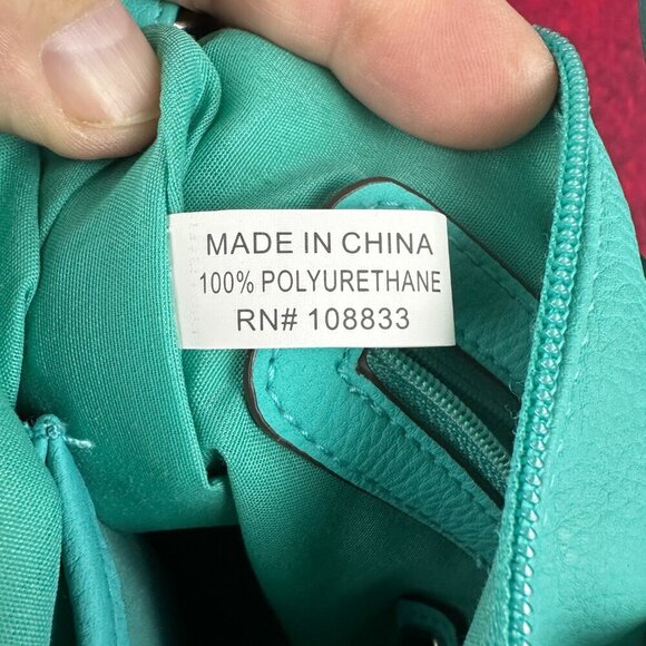 ROSETTI WOMEN CROSSBODY TURQUOISE FAUX LEATHER BAG, ADJUSTABLE STRAP - Picture 8 of 12